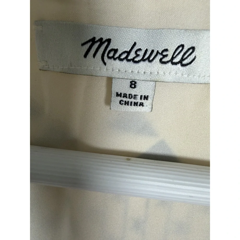 Madewell Size 8 Poppy Dress in Ionian Tile Mesa Tulum Blue Fit & Flare Dress